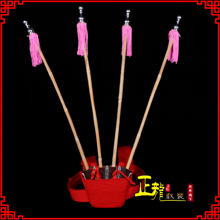 古田戏装戏曲用品靠旗男女大靠 靠板 正宗牛皮旗杆旗架